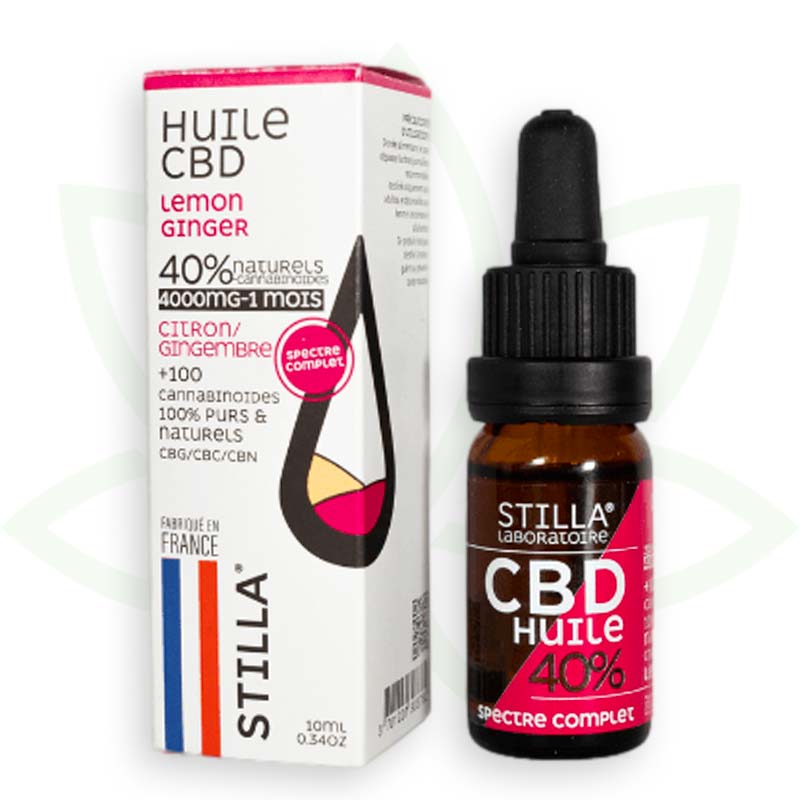 cbd eļļa citronu ingvers 40 procenti 10ml pilna spektra stilla france mafrenchweed 10